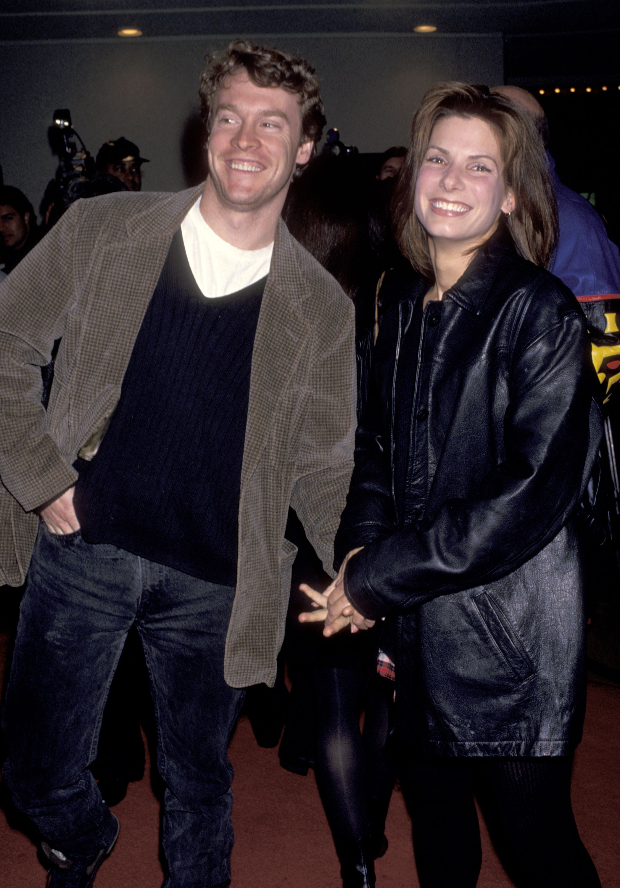 Tate Donovan and Sandra Bullock attends the "On Deadly Ground" Los Angeles Premiere. | Source: Getty Images