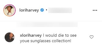A fan's reaction to Lori Harvey's Instagram post. | Photo: Instagram/loriharvey
