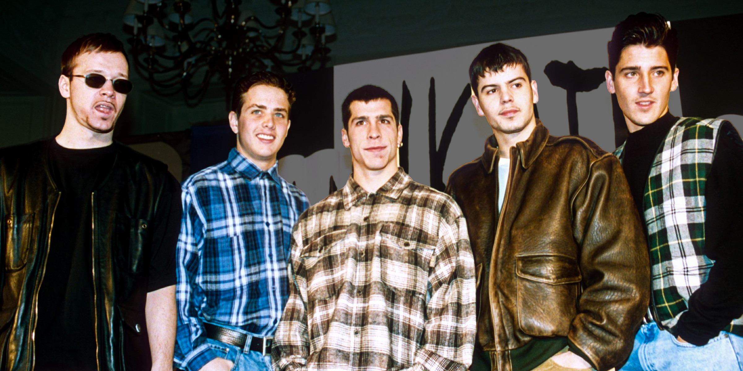 The OG members of New Kids On The Block: Donnie Wahlberg, Joey McIntyre, Danny Wood, and Jordan and Jonathan Knight. | Source: Getty Images