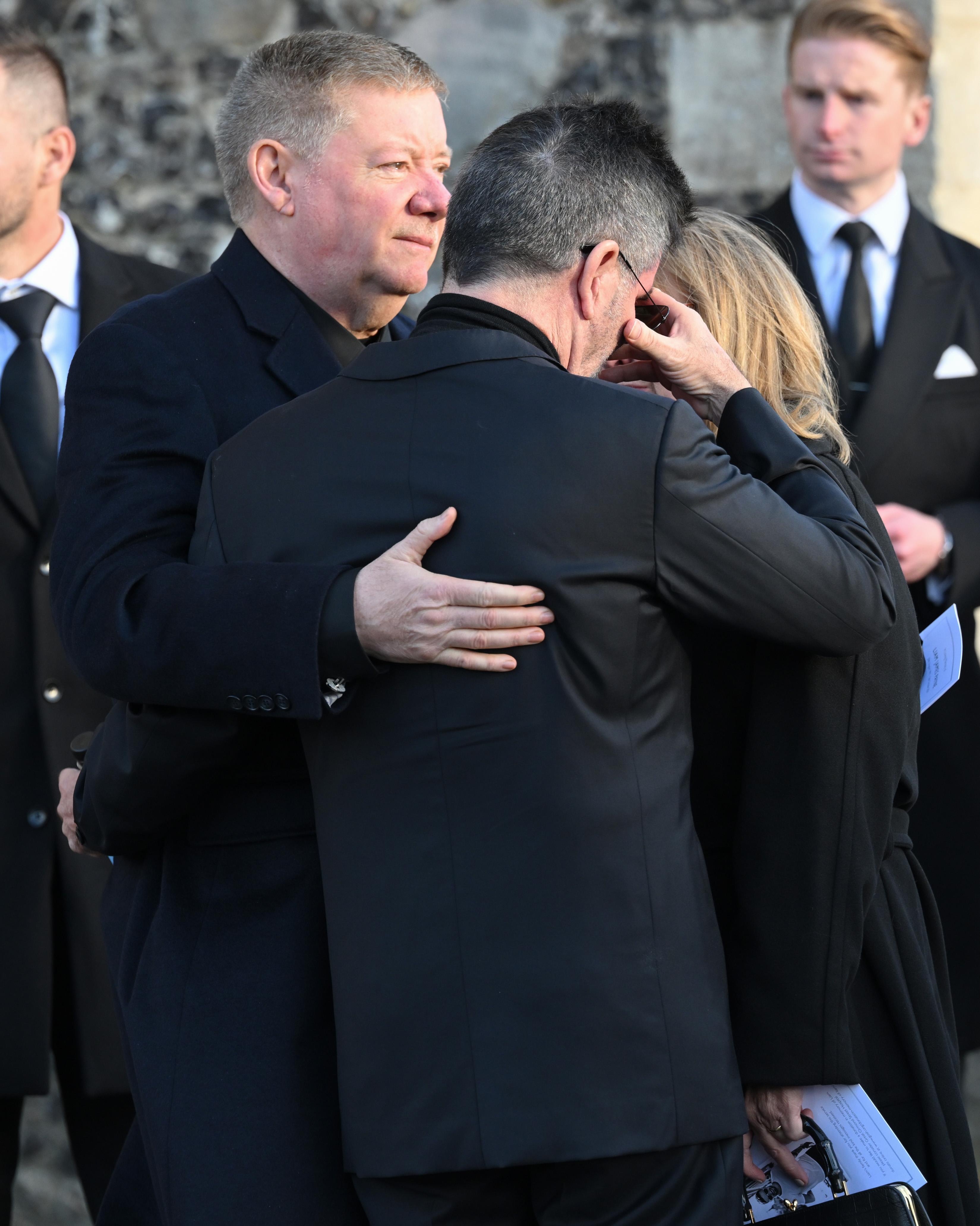 Geoff Payne, Simon Cowell and Karen Payne pictured at Liam Payne's funeral on November 20, 2024 in Amersham, England. | Source: Getty Images