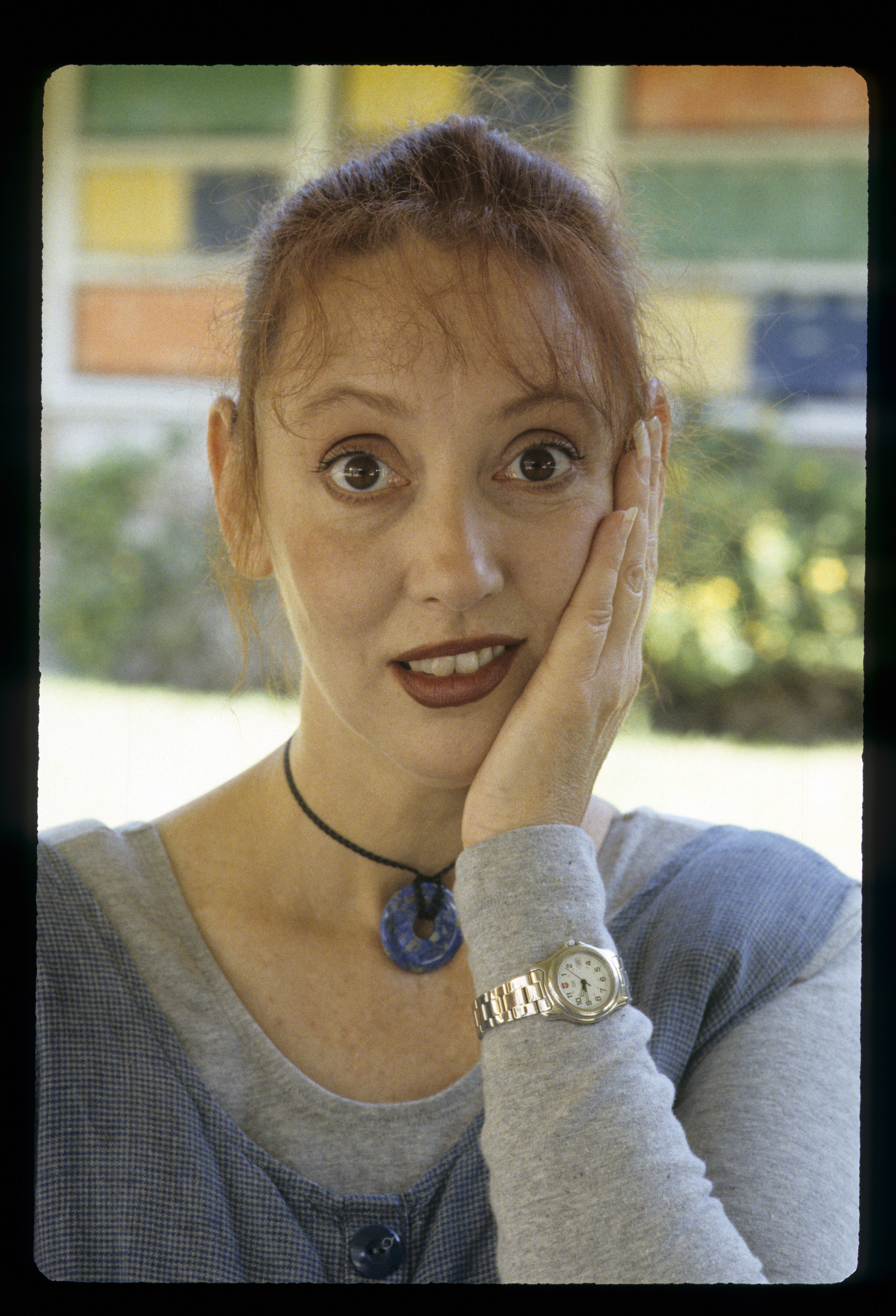 Shelley Duvall posing as her character from "Aliens for Breakfast" on  July 26, 1994. | Source: Getty Images