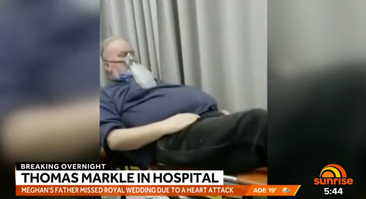 Thomas Markle in the hospital after suffering a stroke, posted on May 24, 2022 | Source: X/@sunriseon 7