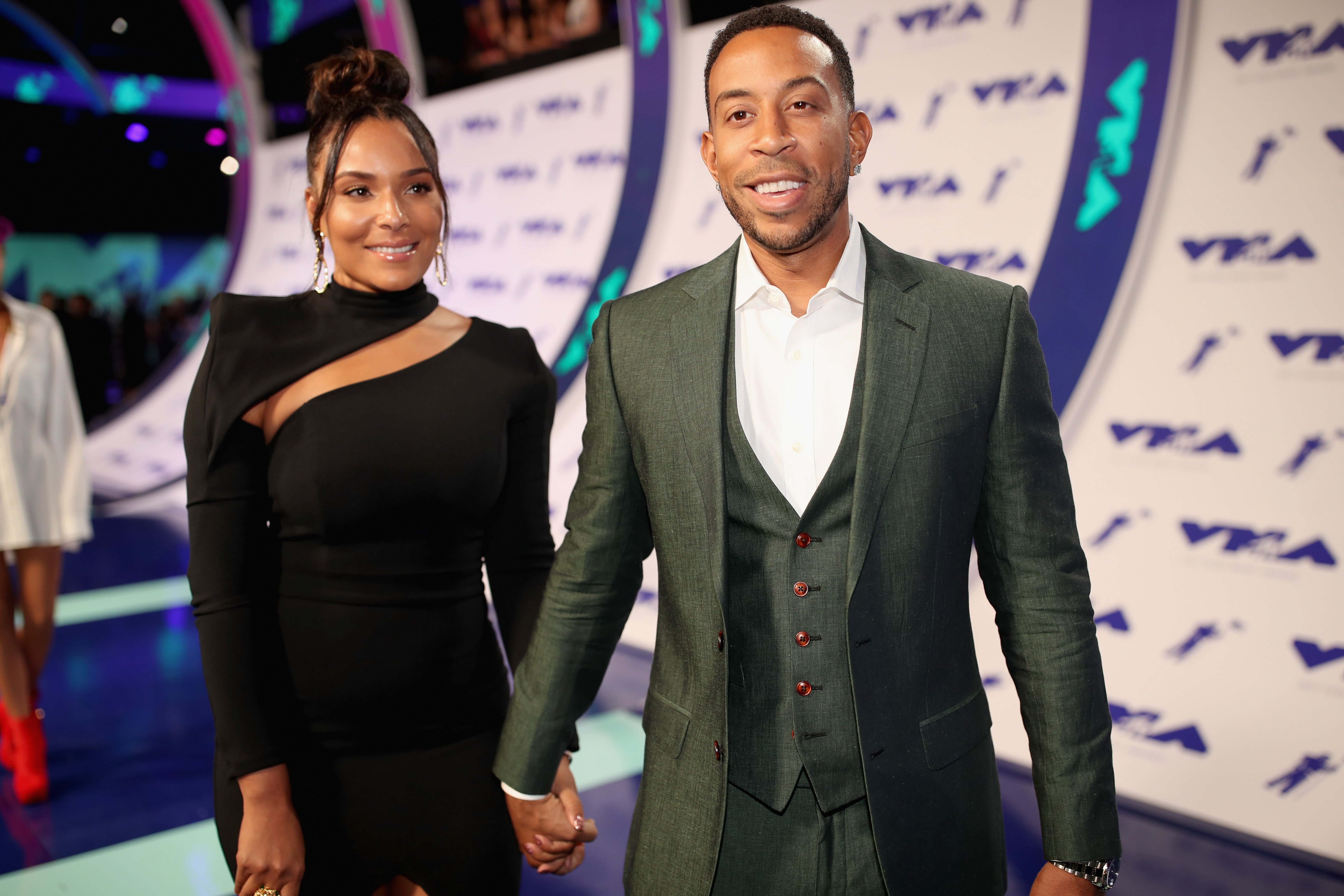 Eudoxie Mbouguiengue and Ludacris attend the 2017 MTV Video Music Awards on August 27, 2017. | Source: Getty Images