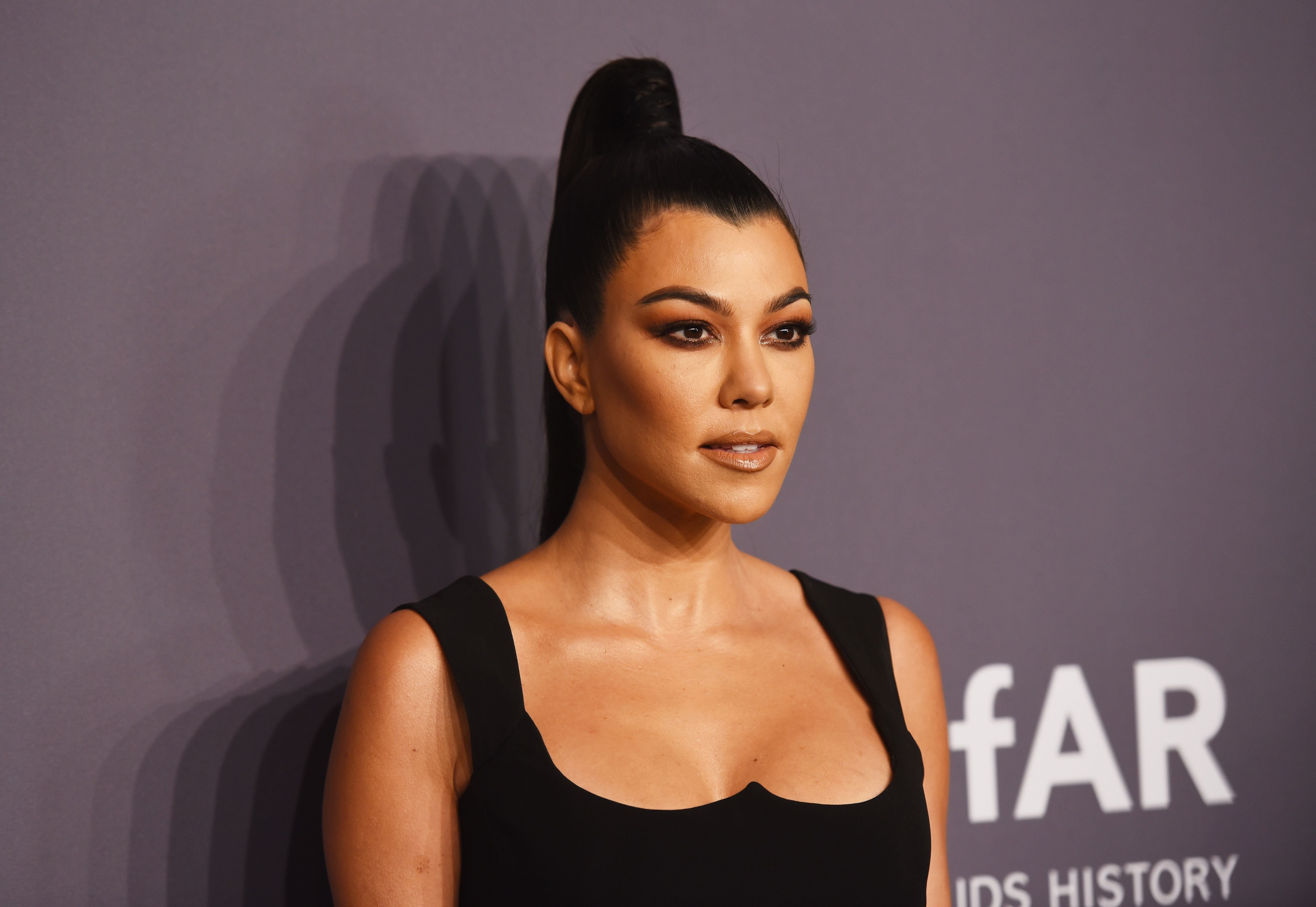 Kourtney Kardashian at the amfAR New York Gala 2019 at Cipriani Wall Street on February 6, 2019 in New York City | Photo: Getty Images  