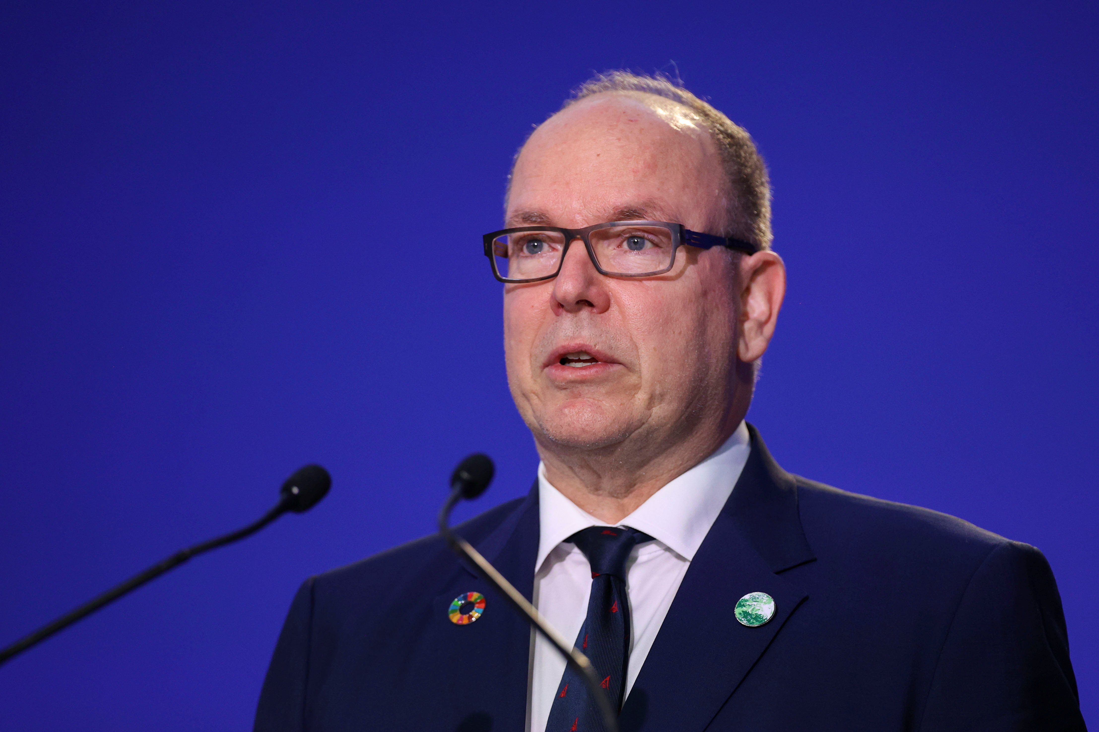 Prince Albert II of Monaco speaks during the UN Climate Change Conference on day three of COP26 at SECC on November 2, 2021 in Glasgow, Scotland | Source: Getty Images