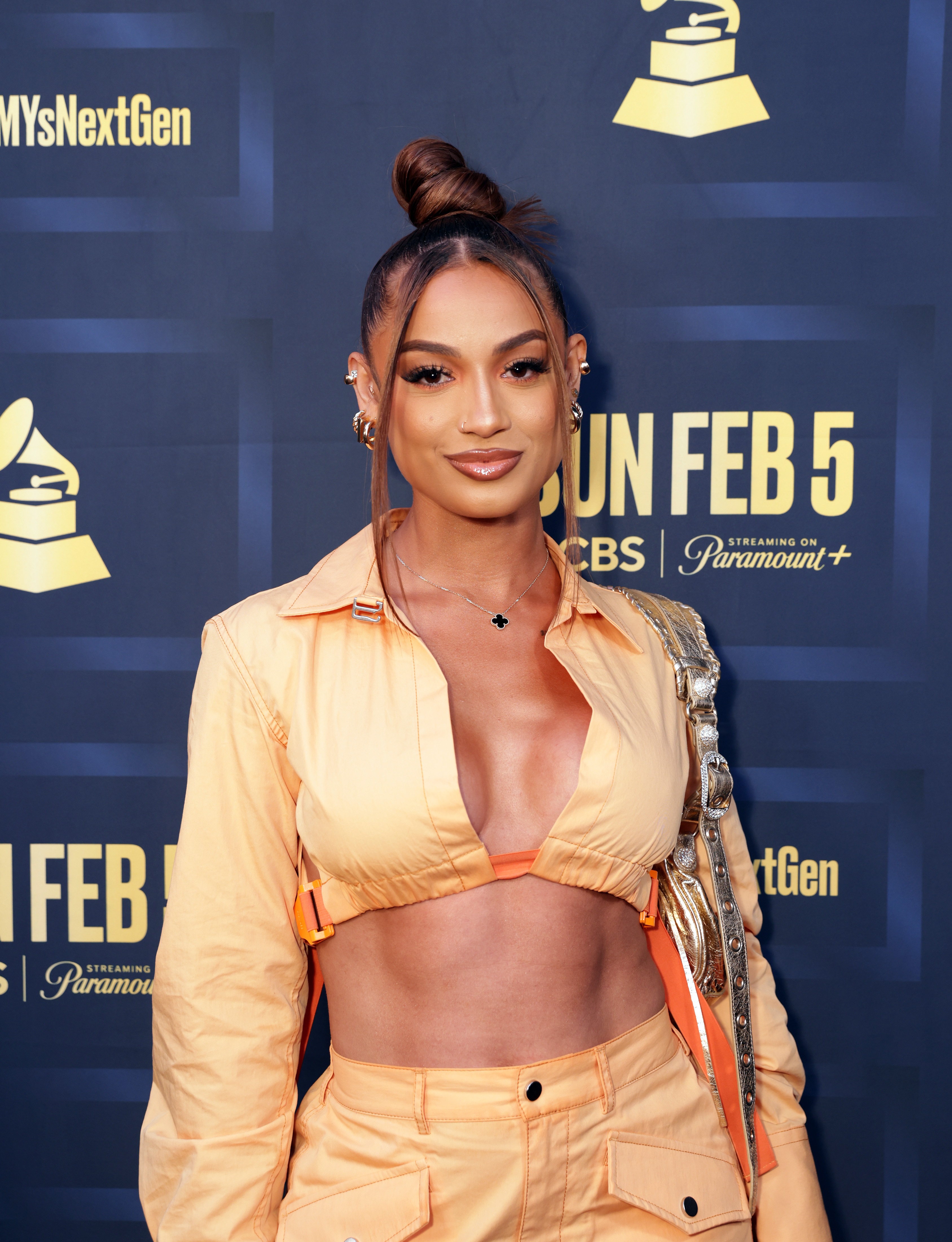 DaniLeigh at 65th GRAMMY Awards on February 3, 2023, in Los Angeles, California. | Source: Getty Images
