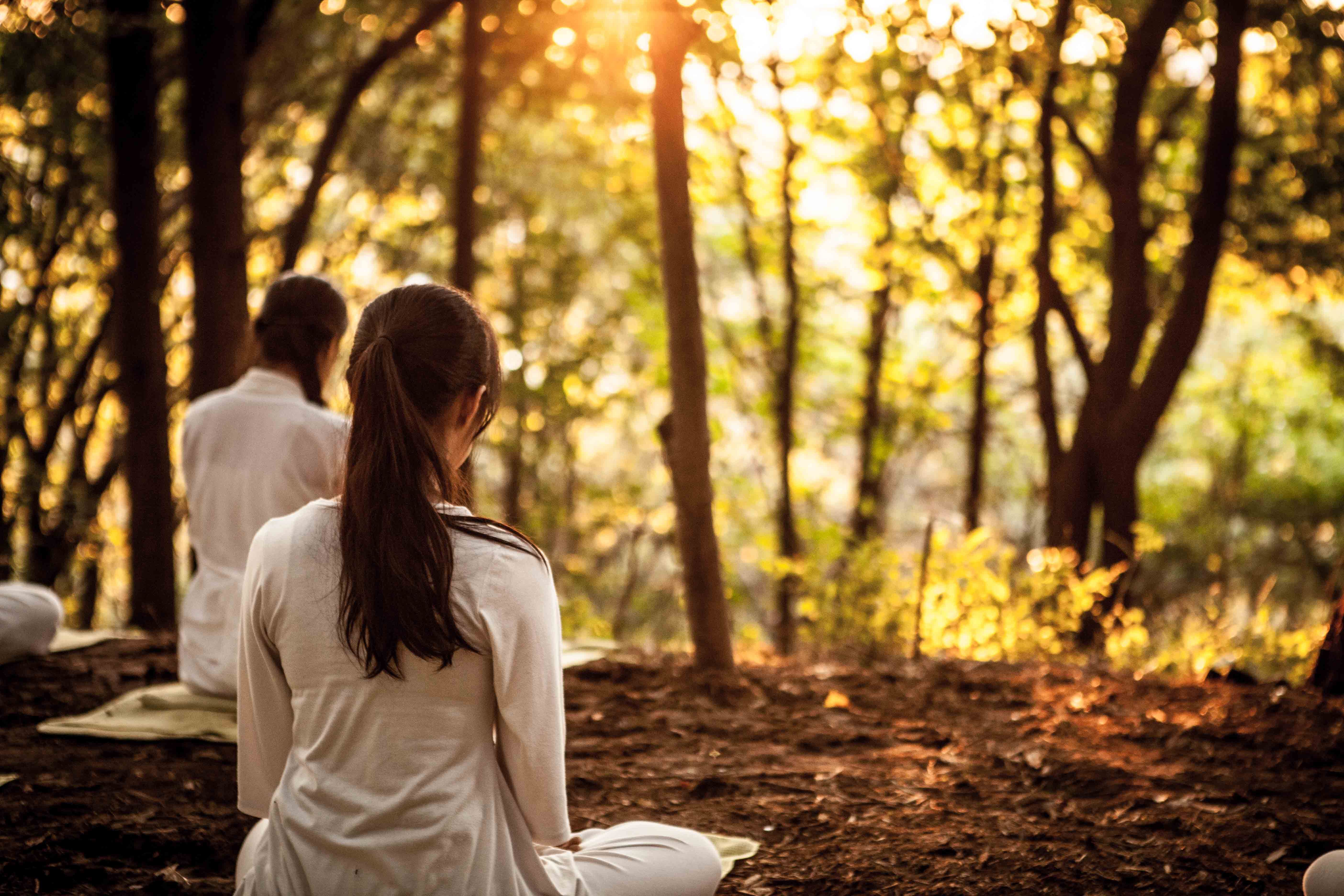 Two women in silence surrounded by nature | Source: Pexels