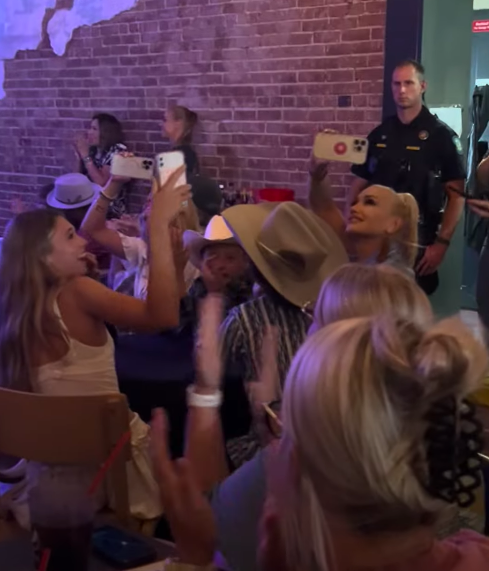 Gwen Stefani recording the reaction her son's performance garnered from the audience, posted on July 30, 2024 | Source: YouTube/Jamie's BS!