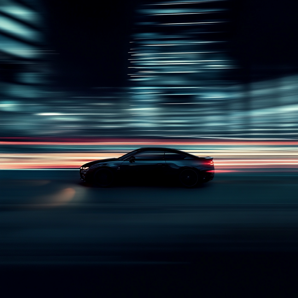 A car speeding away into the night | Source: Midjourney