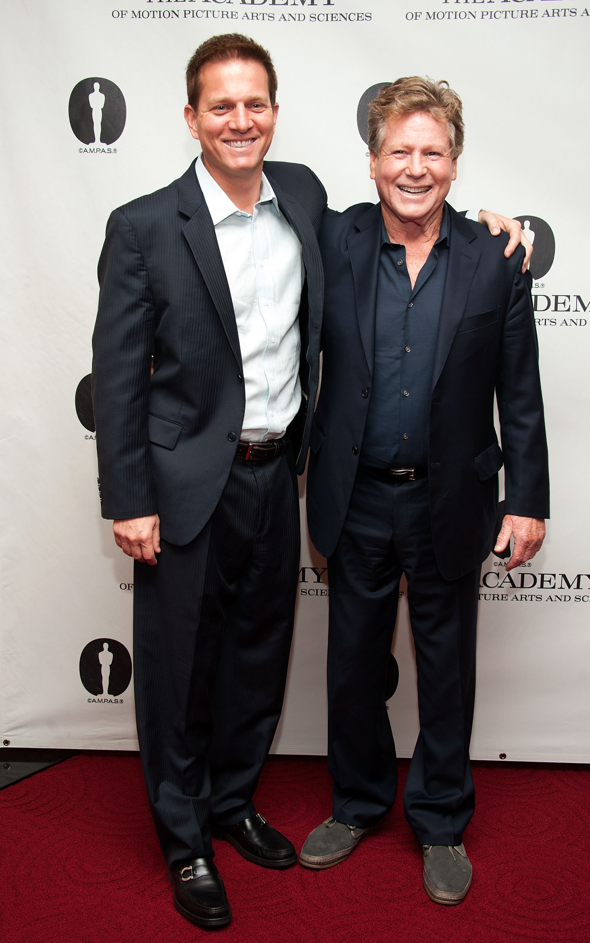 Patrick and Ryan O'Neal at AMPAS Samuel Goldwyn Theater on November 7, 2012 in Beverly Hills, California | Source: Getty Images