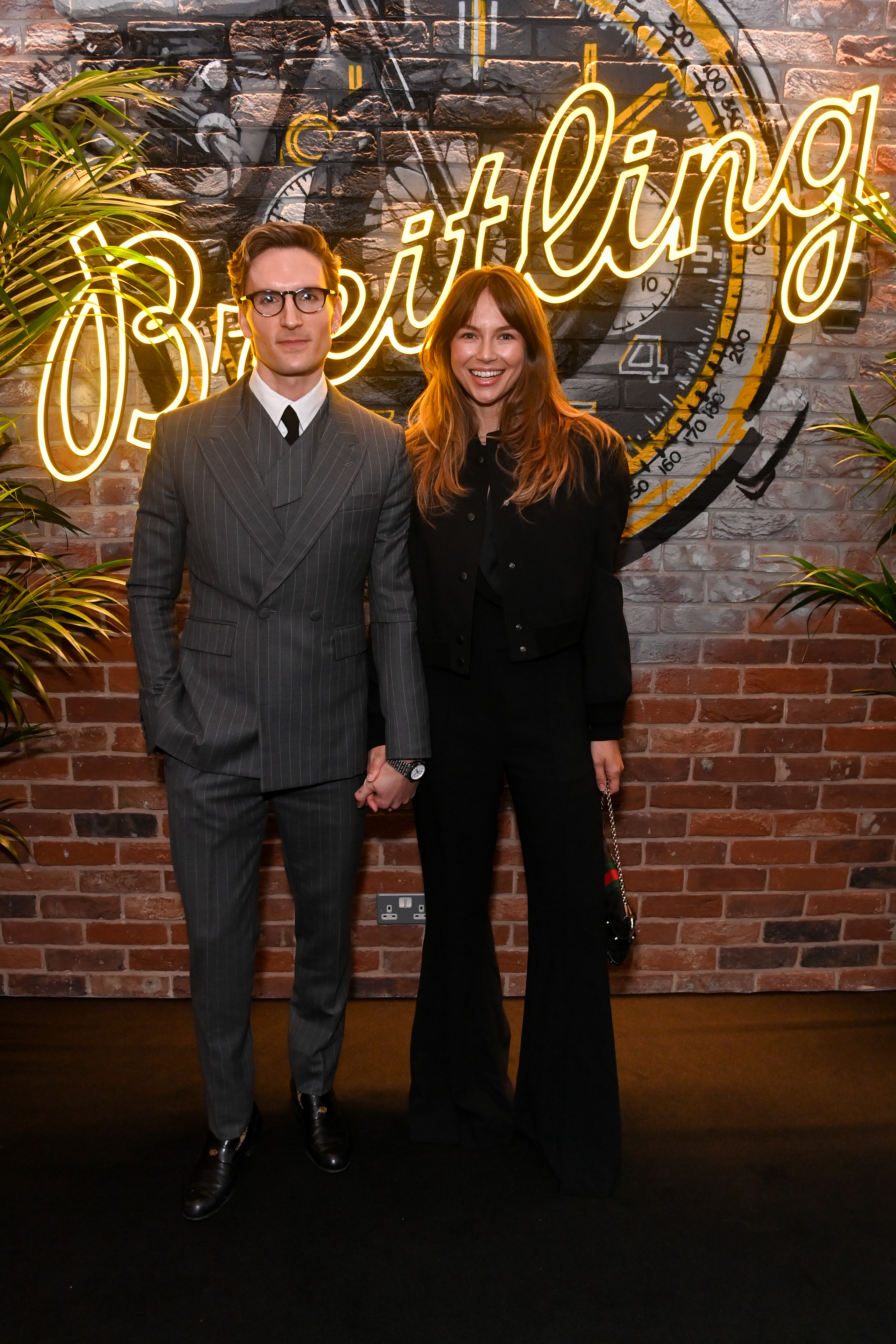 Oliver Proudlock and Emma Louise Connolly at the Breitling Six Nations collection launch in London, England, on February 2, 2023. | Source: Getty Images