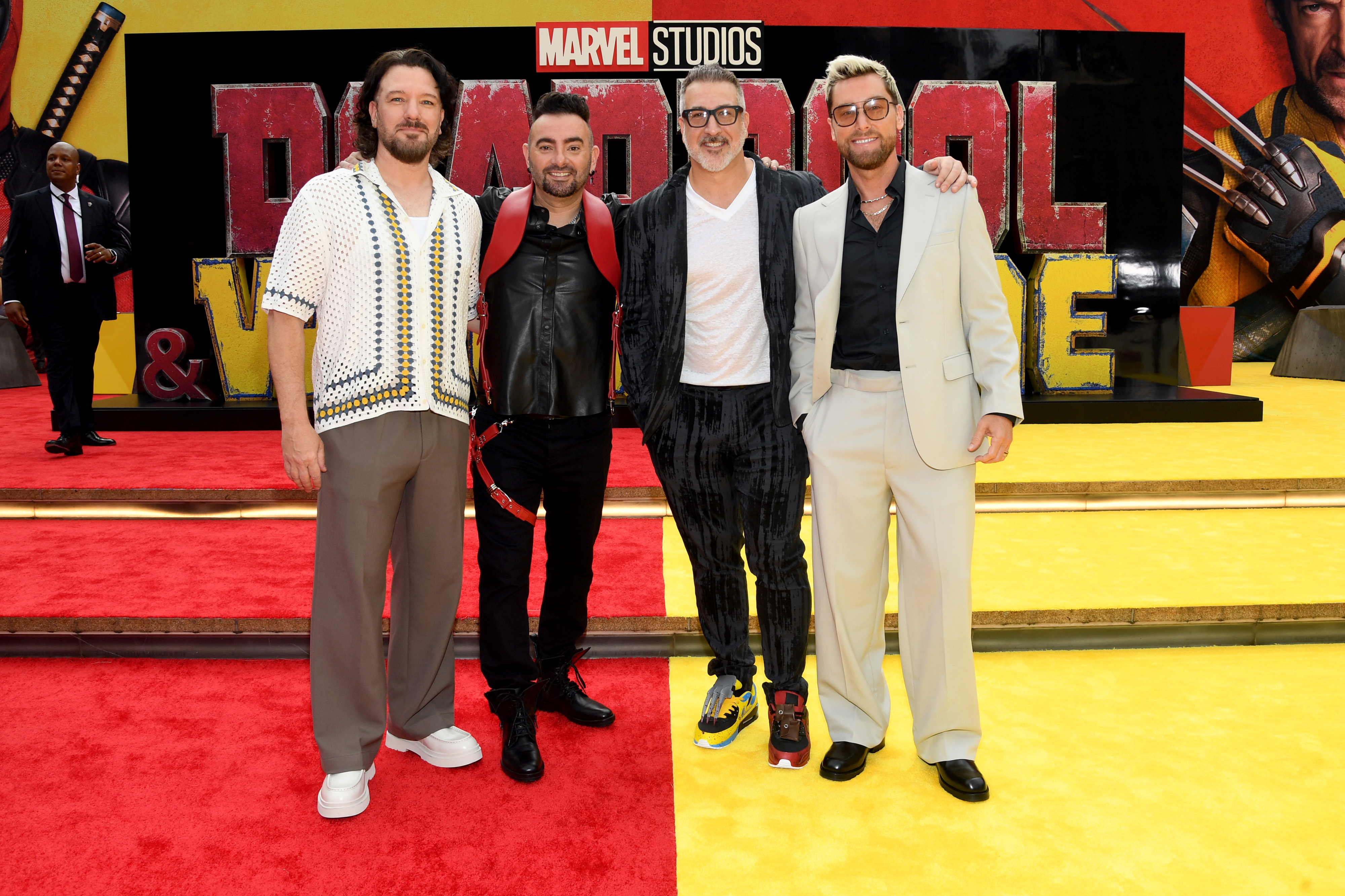 JC Chasez, Chris Kirkpatrick, Joey Fatone, and Lance Bass at the Deadpool & Wolverine world premiere in New York City on July 22, 2024 | Source: Getty Images