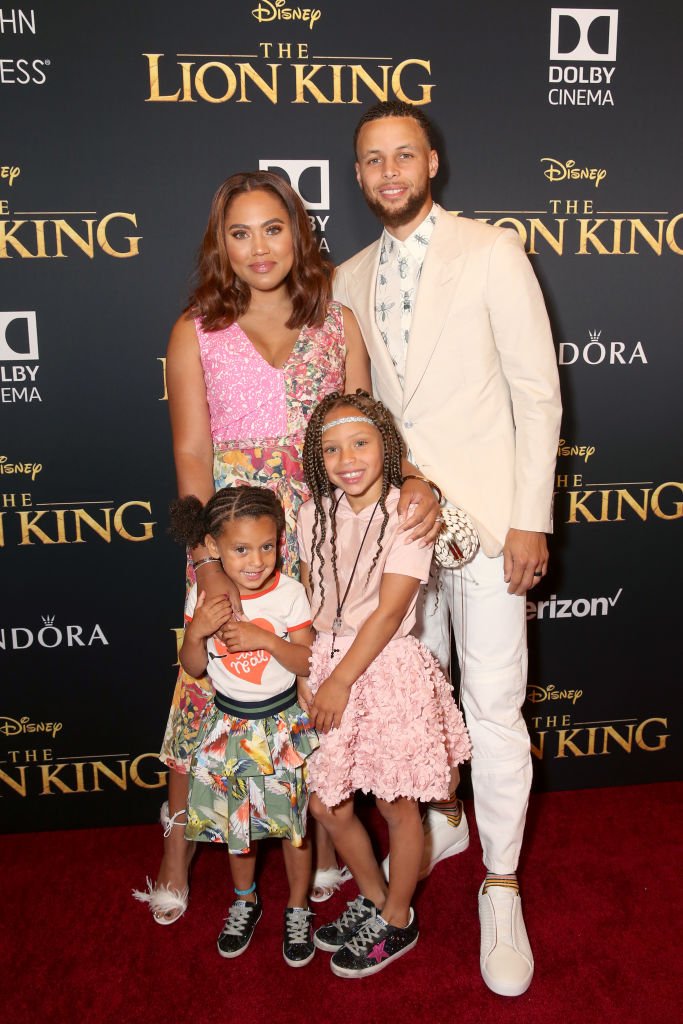 Ryan Curry, Ayesha Curry, Riley Curry, and Stephen Curry attend the world premiere of Disney's "The Lion King" in 2019 | Photo: Getty Images