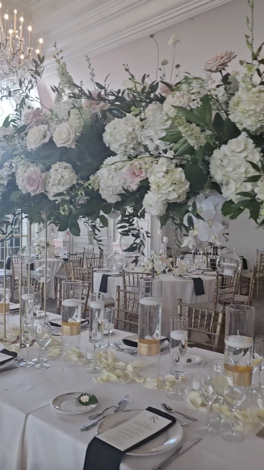 A view of the reception set up at Victoria Schultz and Jon Runyan Jr.'s wedding, posted on July 9, 2024 | Source: Instagram/Xtraordinaryevents