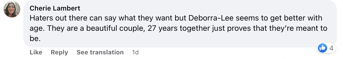 Comments about Hugh Jackman's wife, Deborra-Lee Furness | Source: Facebook.com/Starts at 60