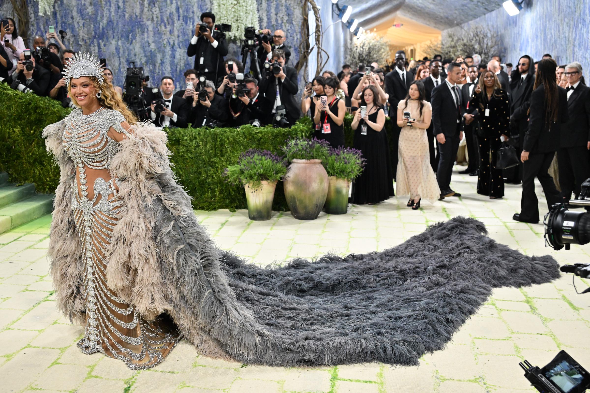 Beyoncé attends the 2026 Met Gala celebrating "Costume Art" at the Metropolitan Museum of Art in New York City. | Source: Getty Images