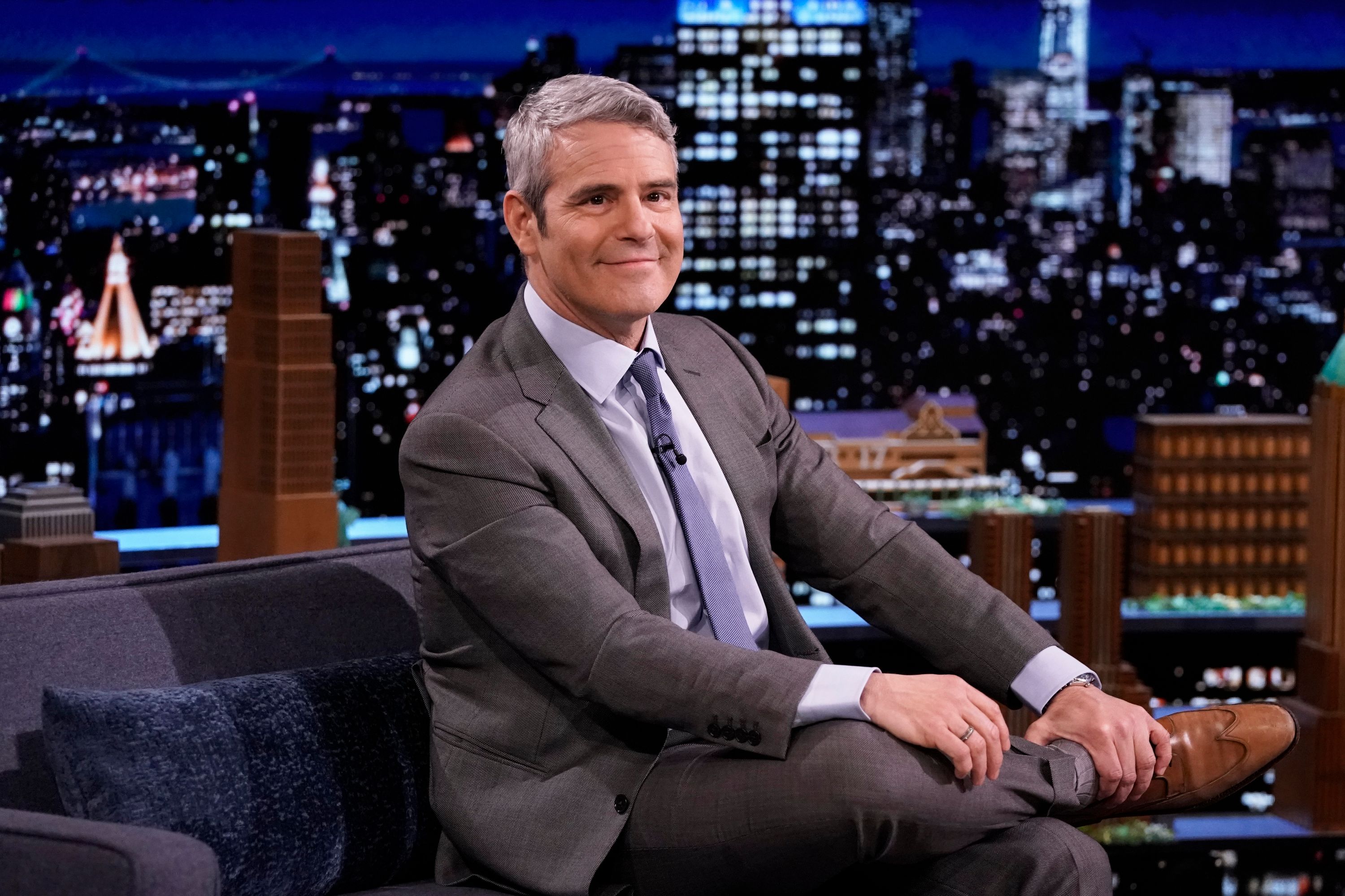 Andy Cohen during an interview on "The Tonight Show Starring Jimmy Fallon" on March 22, 2021 | Photo: Andrew Lipovsky/NBC/NBCU Photo Bank/Getty Images