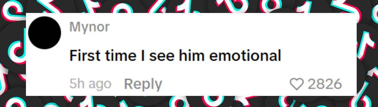 A fan comment to Harrison Ford's emotional speech. | Source: TikTok/entertainmenttonight