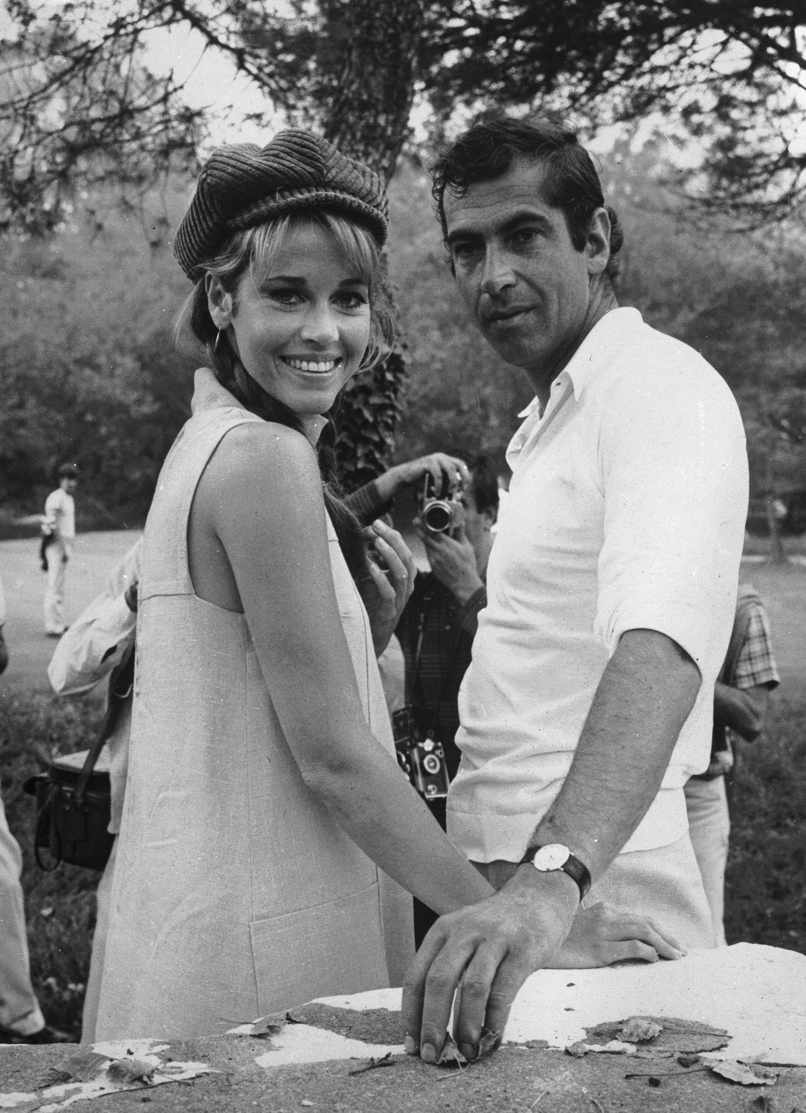 October 1966: American actress Jane Fonda with her husband, the French film director Roger Vadim | Photo: GettyImages