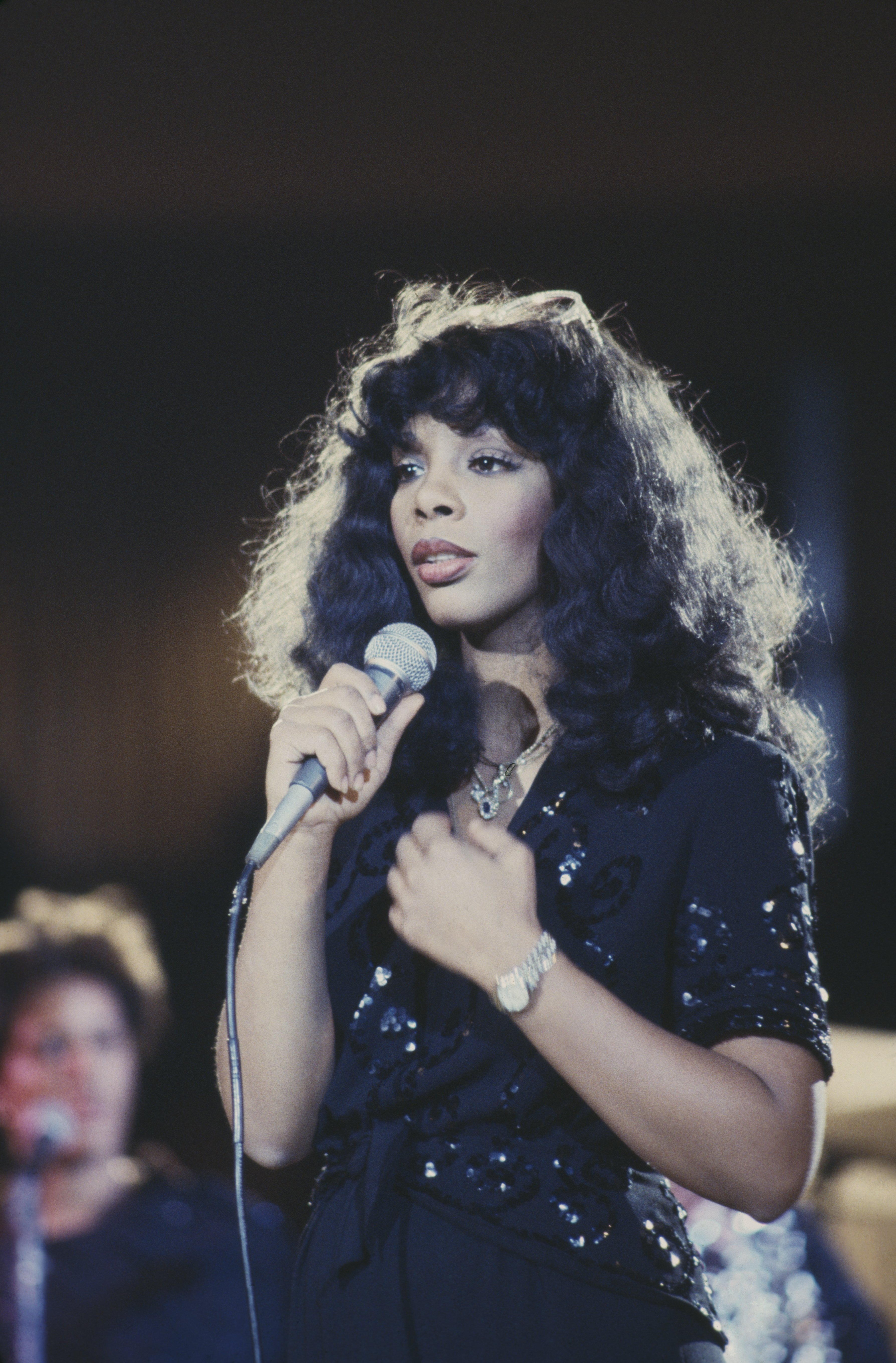 Donna Summer (1948-2012) performs at 'The Music for UNICEF Concert: A Gift of Song' benefit concert held at the United Nations General Assembly in New York City, 9th January 1979 | Source: Getty Images