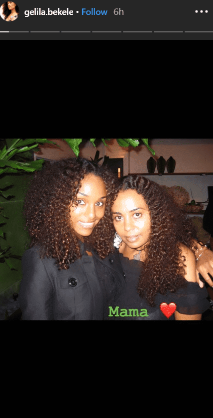 Gelila Bekele and mum show off their beauty on Gelila's Instagram story. | Photo: Instagram/gelila.bekele
