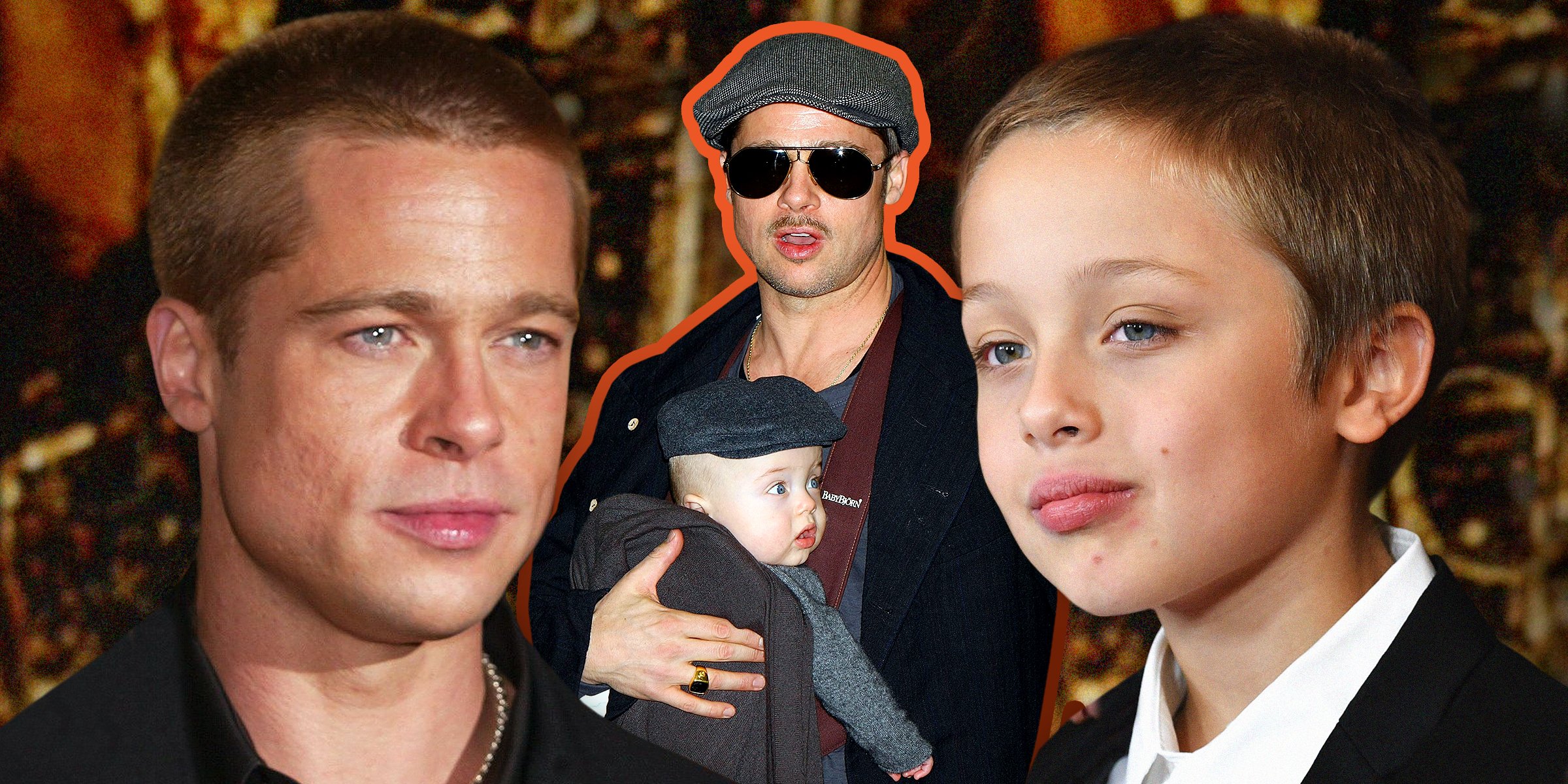 Brad Pitt und Knox Jolie-Pitt | Quelle: Getty Images