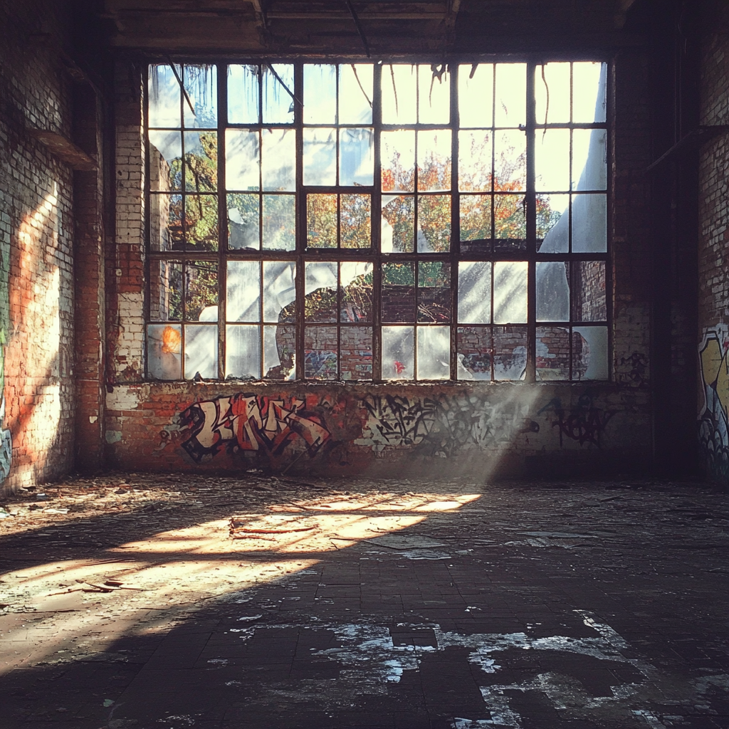 An abandoned factory | Source: Midjourney