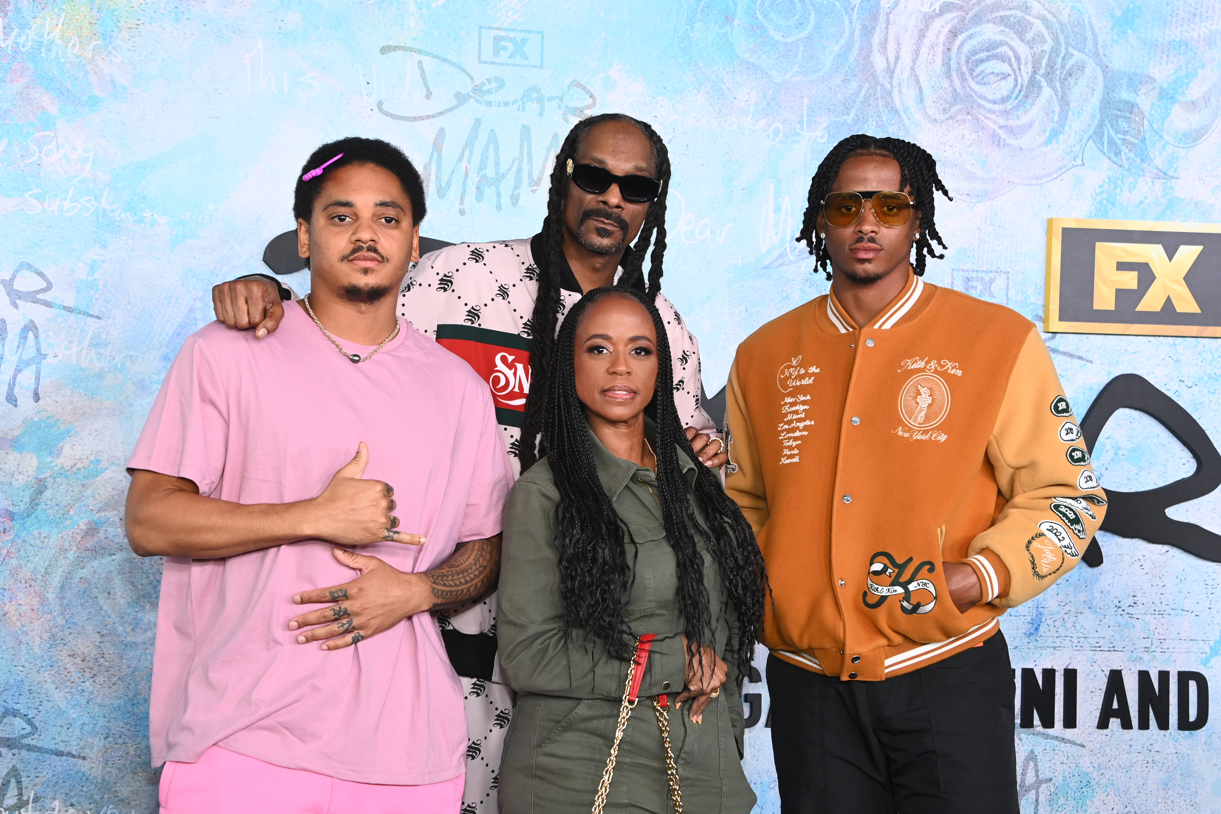 Corde Broadus, Snoop Dogg, Shante Broadus, and Cordell Broadus on April 18, 2023, in Los Angeles, California | Source: Getty Images