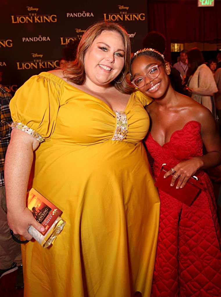Chrissy Metz and Marsai Martin attend the World Premiere of Disney's "THE LION KING" at the Dolby Theatre | Photo: Getty Images