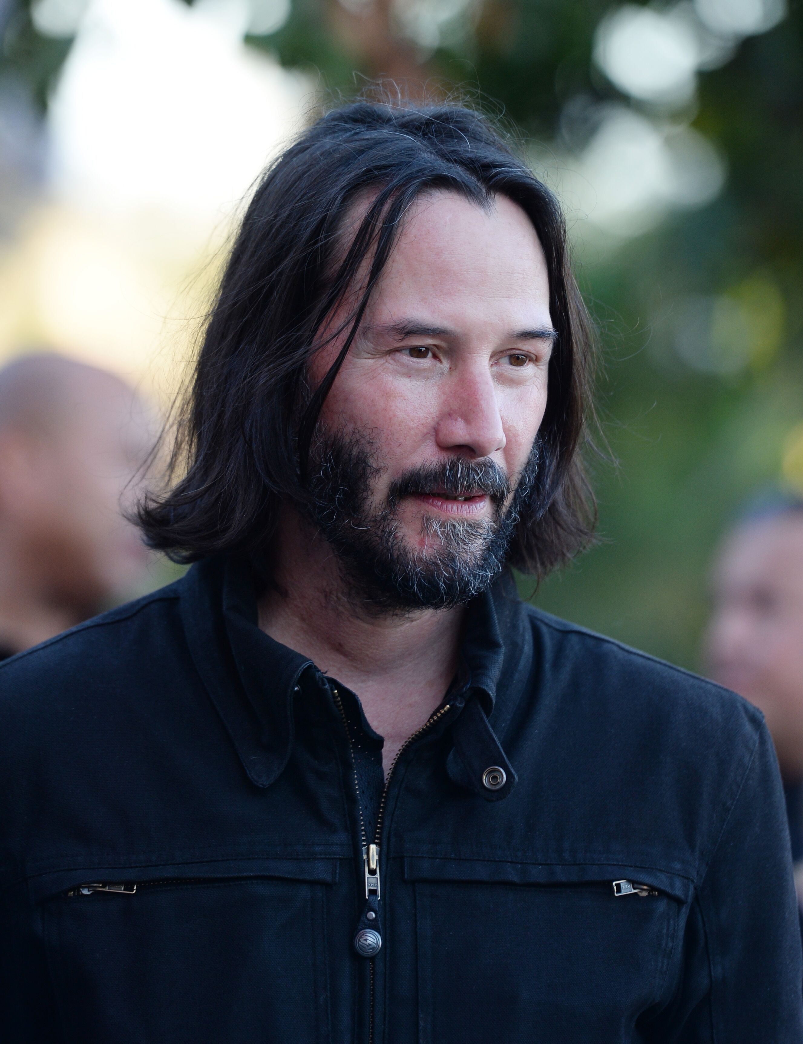 Keanu Reeves arrives at the LA Special Screening of Amazon's "Too Old To Die Young" at the Vista Theatre. | Source: Getty Images