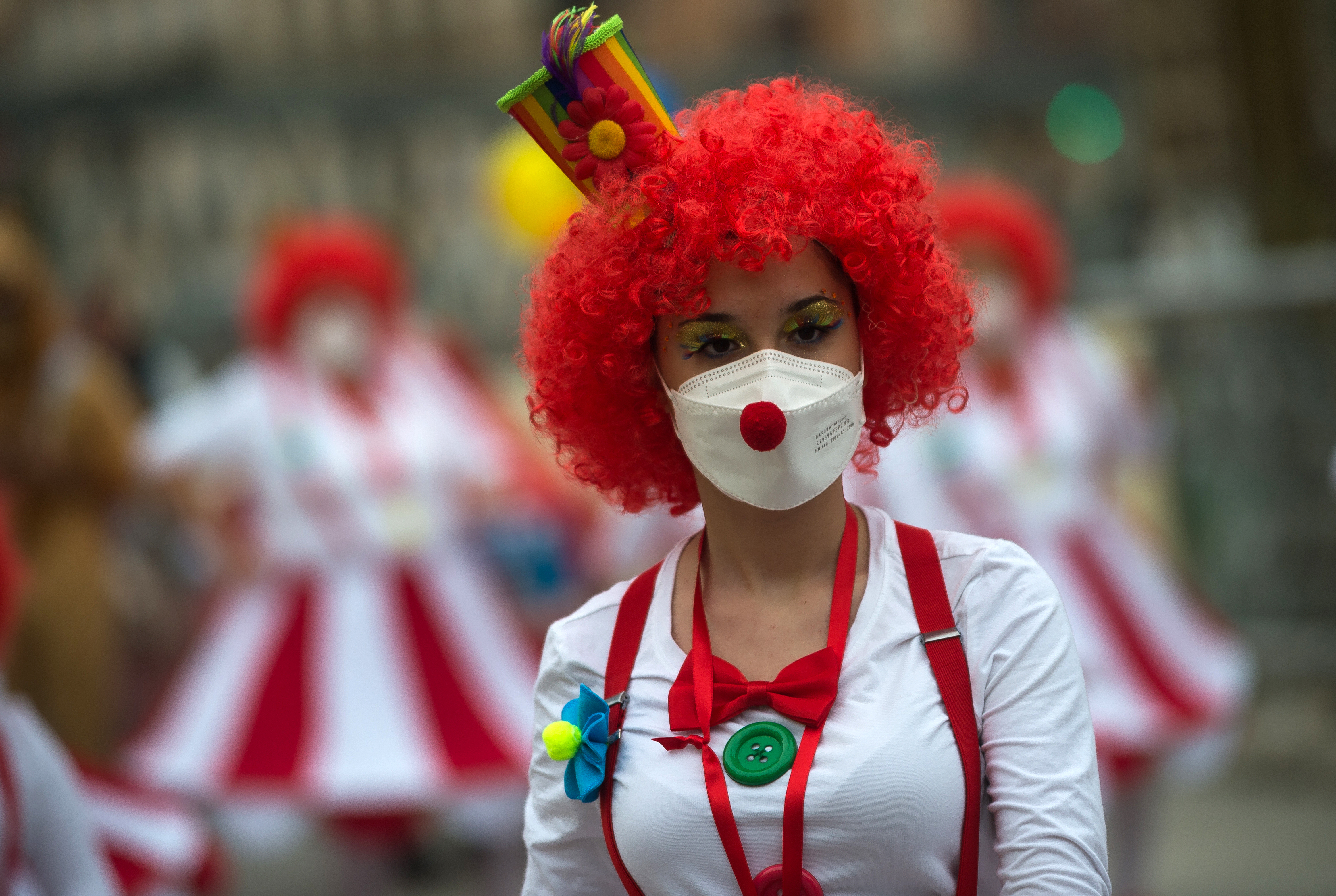 A woman dressed as a clown. | Source: Getty Images
