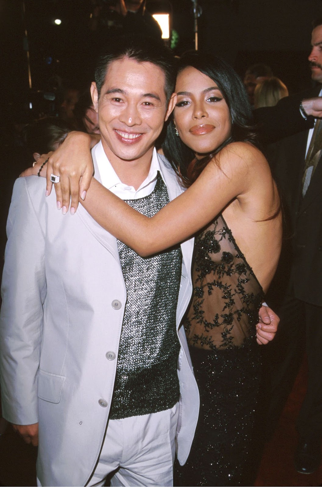 Jet Li & Aaliyah at the premiere of "Romeo Must Die" on March 20, 2000, in Westwood, California. | Source: Getty Images