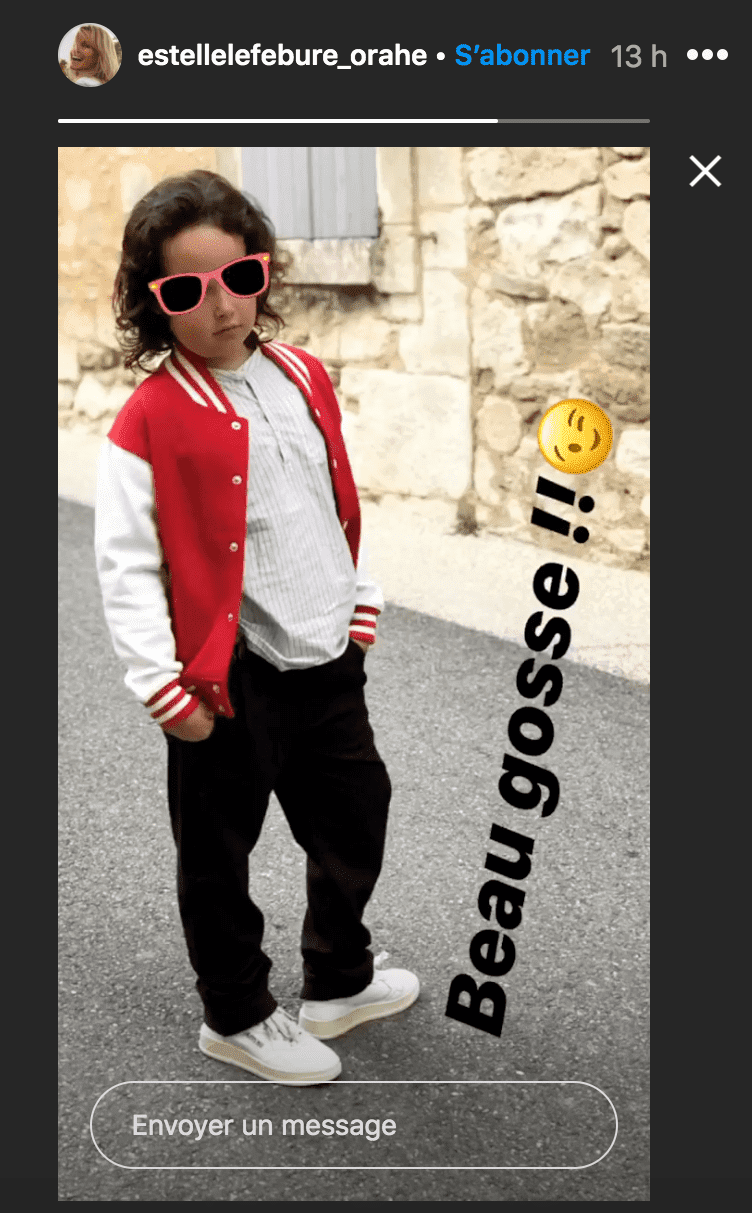 La photo de Giuliano, le fils d'Estelle Lefébure. | Photo : Instagram story / Estelle Lefebure