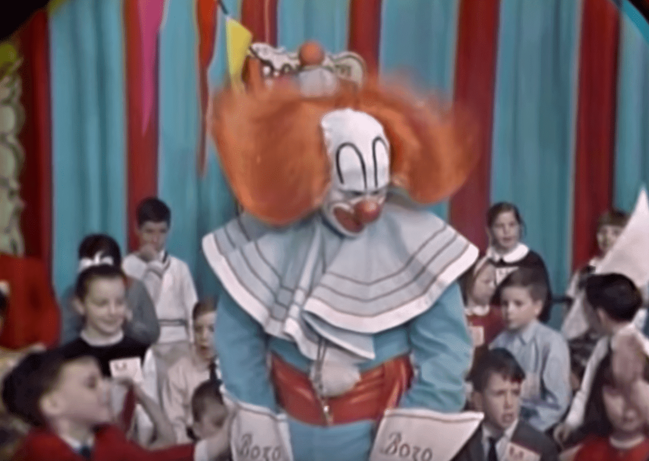 Frank Avruch portraying Bozo the clown during a show on WHDH -TV Boston | Source: YouTube/VintageTelevision
