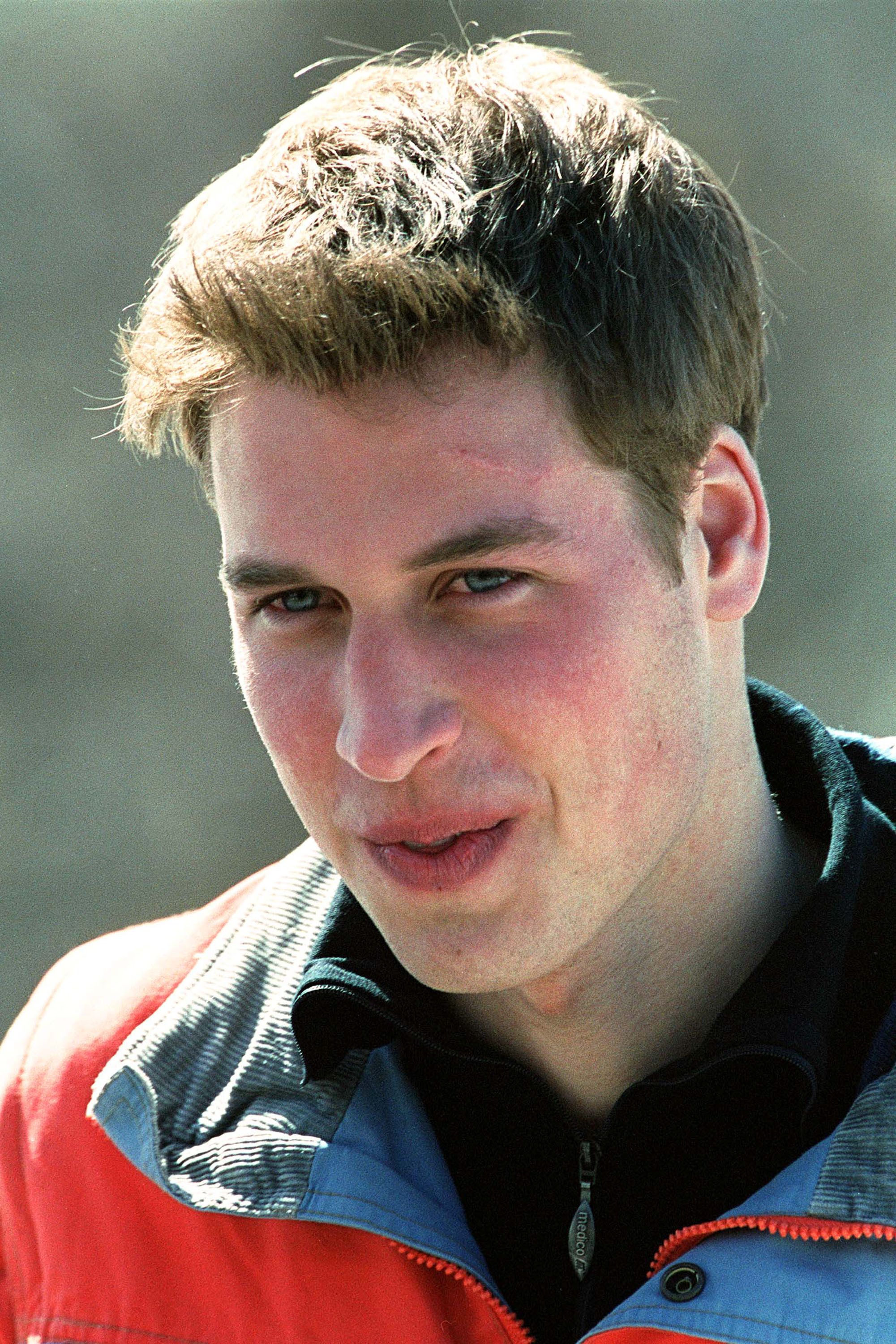 Prince William in an image taken on March 29, 2002, in Klosters, Switzerland. | Source: UK Press/Getty Images