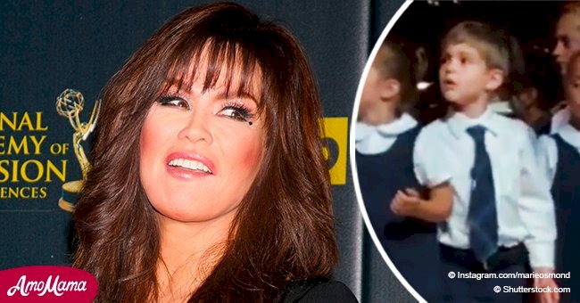 Marie Osmond's precious grandson steals the show on-stage during a Christmas recital