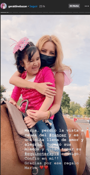 Geraldine Bazán junto a la pequeña María.│ Foto: Captura de Instagram/ geraldinebazan Geraldine Bazán junto a la pequeña María.│ Foto: Captura de Instagram/ geraldinebazan