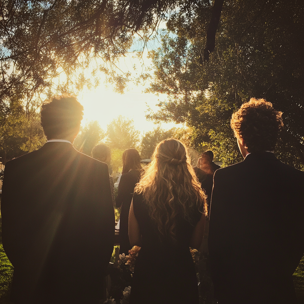 People at a funeral | Source: Midjourney