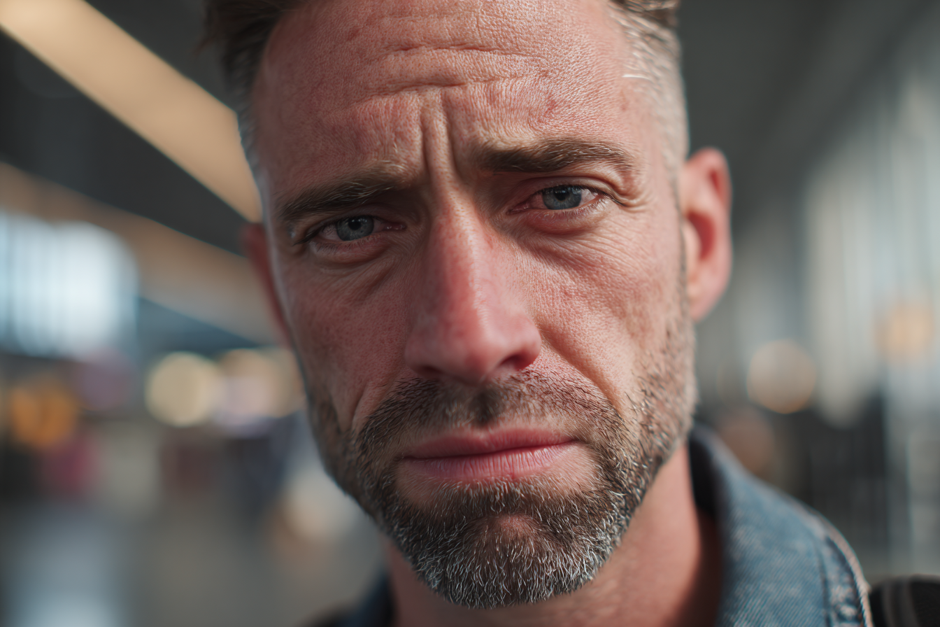 A man standing at an airport | Source: Midjourney
