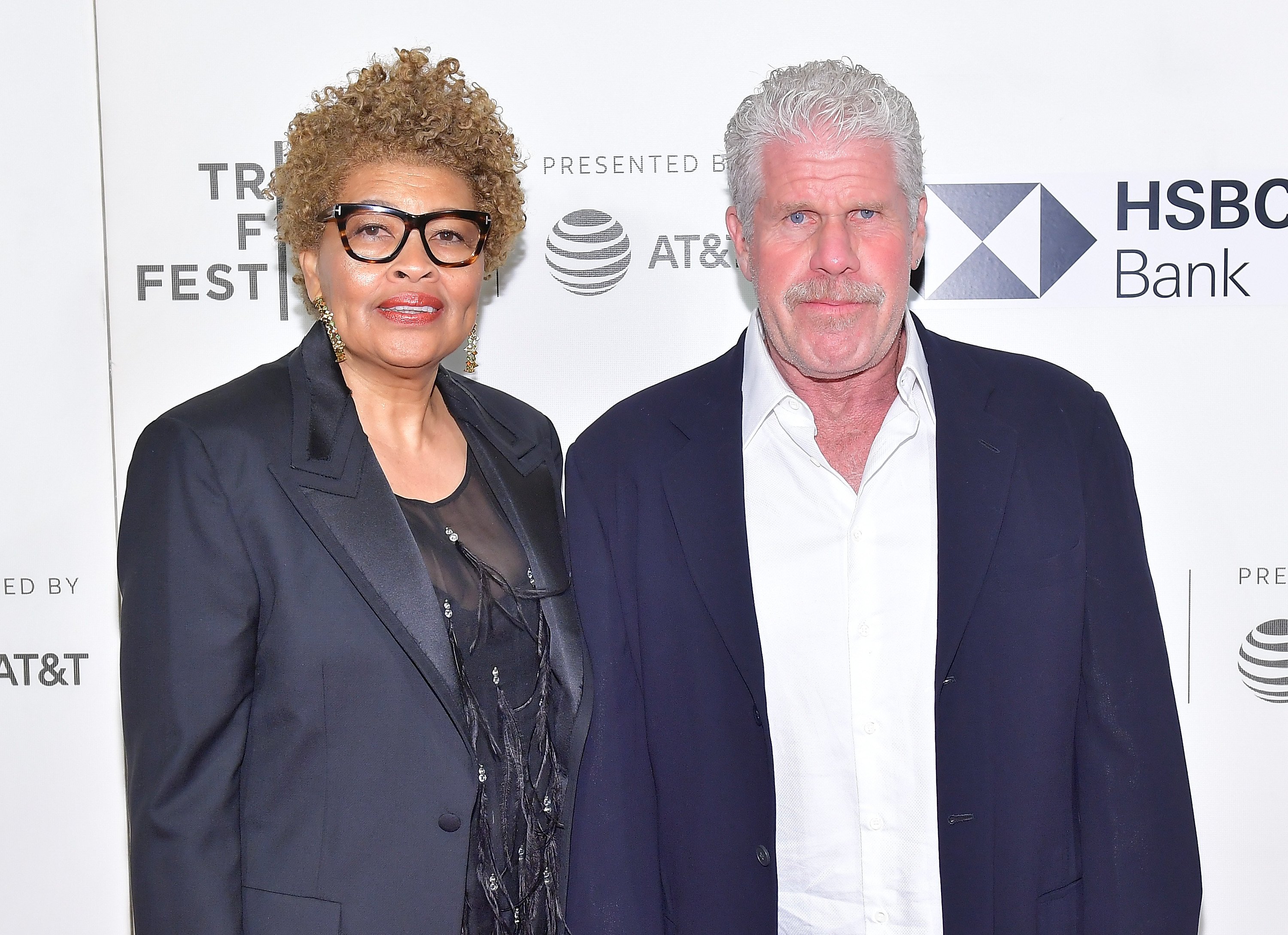Opal Stone and Ron Perlman at the "Disobedience" premiere during the 2018 Tribeca Film Festival on April 24, 2018, in New York City. | Source: Getty Images