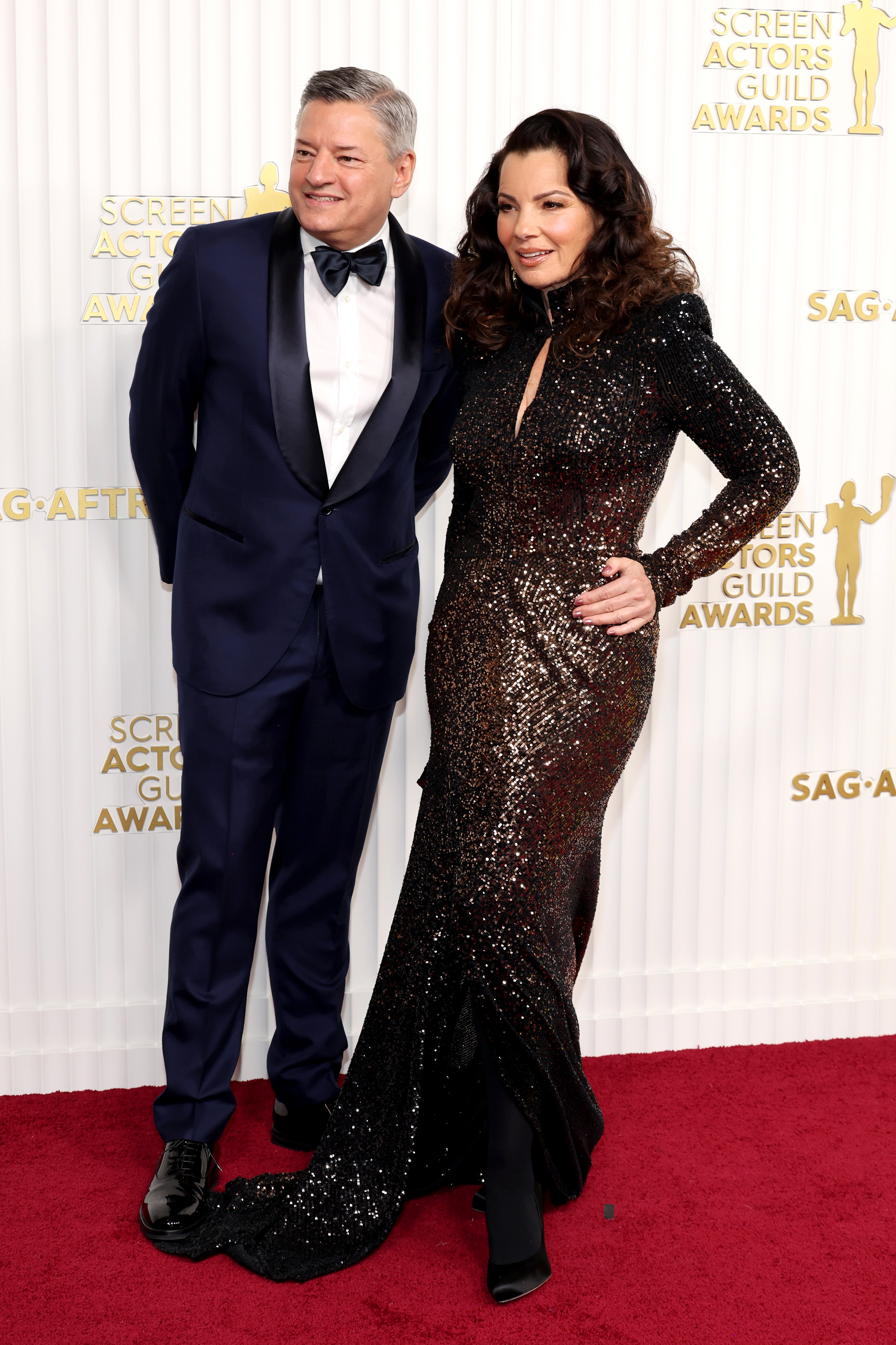 Ted Sarandos and Fran Drescher at the 29th Annual Screen Actors Guild Awards held at Fairmont Century Plaza in Los Angeles, California, on February 26, 2023. | Source: Getty Images