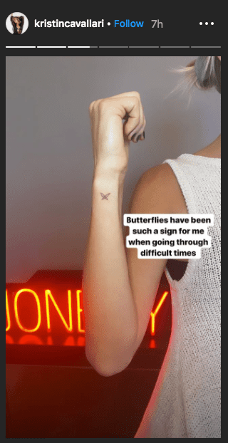 A photo of Kristin Cavallari's butterfly tattoo. | Photo: Instagram/Kristincavallari