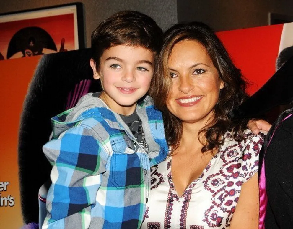 Mariska Hargitay and son August on the red carpet premiere of "Hotel Transylvania" | Source: Getty Images