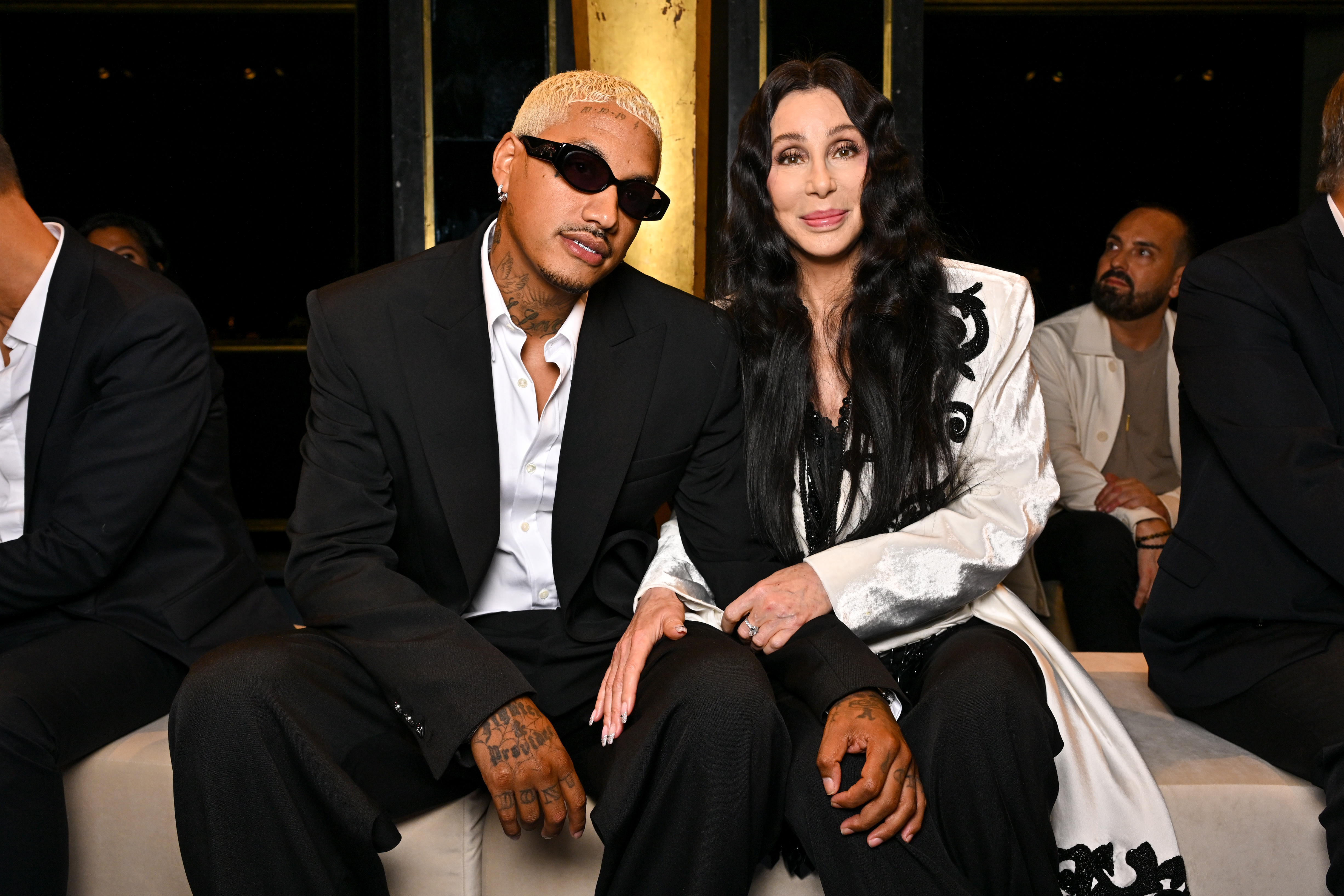 Alexander Edwards and Cher attend the Balmain Womenswear Spring/Summer 2024 show as part of Paris Fashion Week on September 27, 2023, in Paris, France. | Source: Getty Images