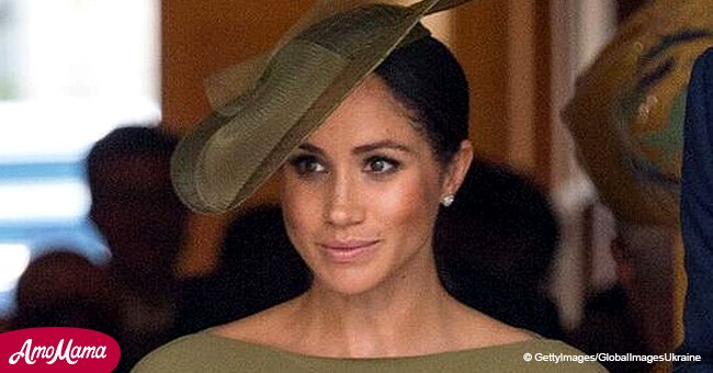 Meghan Markle dons olive Ralph Lauren dress, adorably holding Harry’s hand at Royal christening