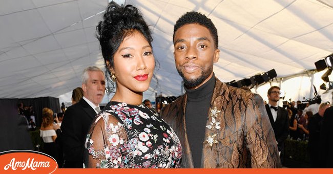 Taylor Simone Ledward and Chadwick Boseman attends the 25th Annual Screen Actors Guild Awards at The Shrine Auditorium on January 27, 2019 in Los Angeles, California. | Source: Getty Images