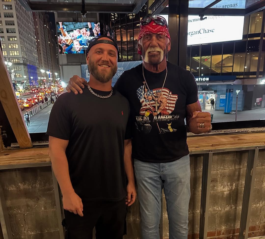 Nick and Hulk Hogan from a post dated July 27, 2025. | Source: Instagram/nickhogan