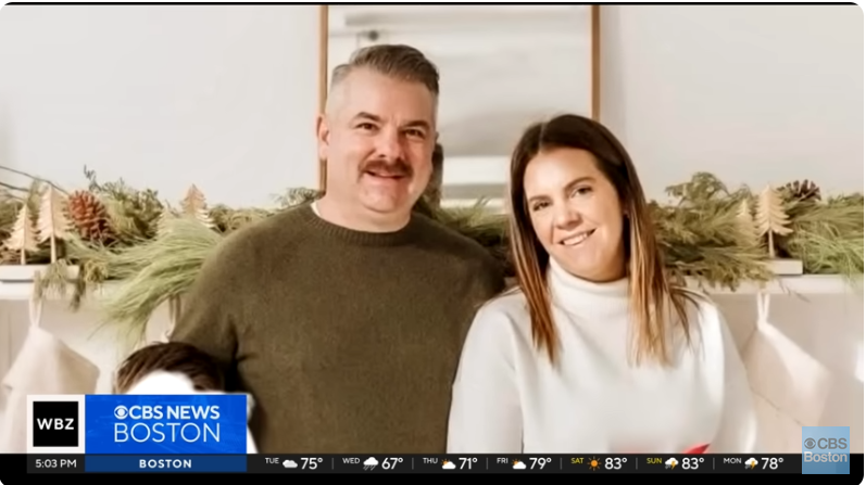Ryan and Emily Long, from a post dated August 20, 2025 | Source: Youtube/cbsboston