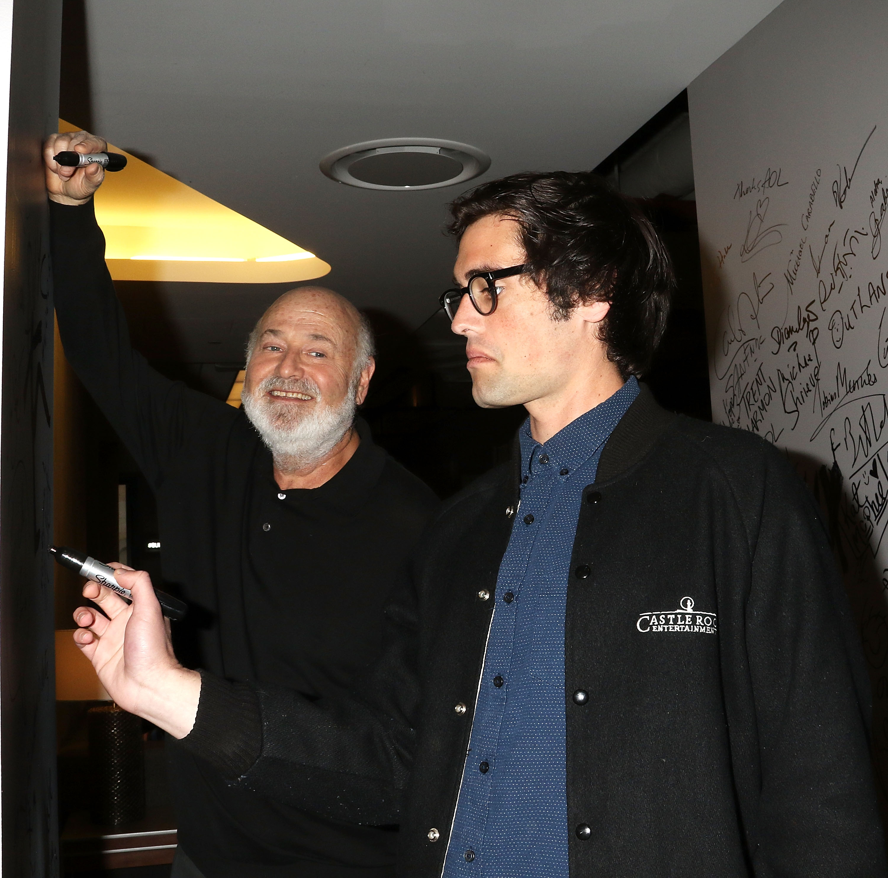 Rob Reiner and Nick Reiner attend AOL Build Speaker Series at AOL Studios In New York on May 4, 2016