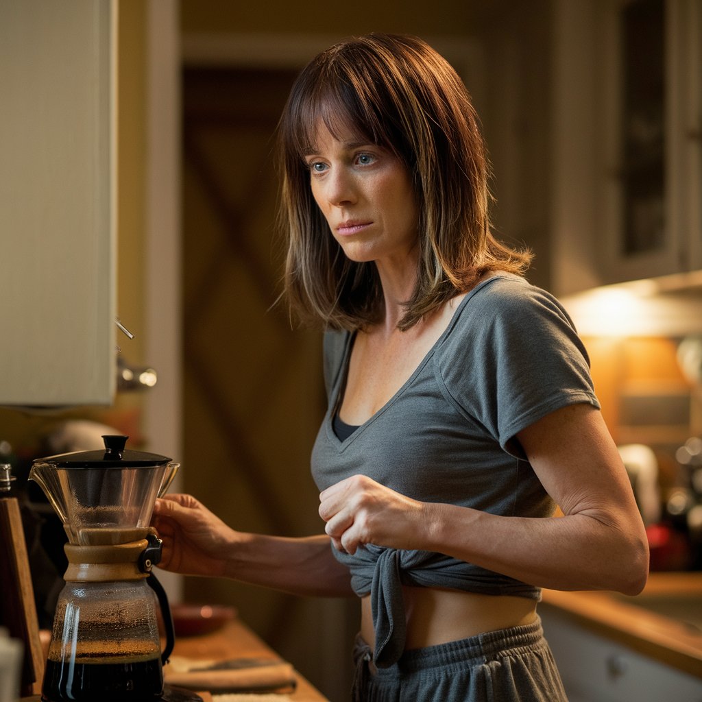 A woman making coffee in the kitchen | Source: Midjourney